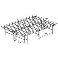 Mabel Metal Queen Mattress Support Platform Bed Black - 305957Q