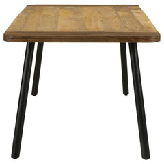Maverick Rectangular Tapered Legs Dining Table Natural Mango and Black - 123041