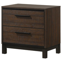 Edmonton 2-drawer Nightstand Rustic Tobacco - 204352