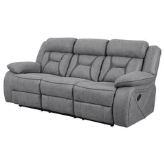 Higgins Upholstered Motion Reclining Sofa Grey - 602261