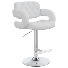 Brandi Adjustable Bar Stool Chrome and White - 102557