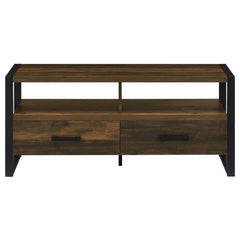 James 2-drawer Engineered Wood 48" TV Stand Dark Pine - 704281