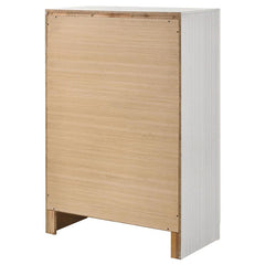 Miranda 5-drawer Chest White and Rhinestone - 205115
