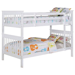 Chapman Wood Twin Over Twin Bunk Bed White - 460244N