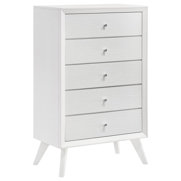 Janelle 5-drawer Bedroom Chest White - 223655