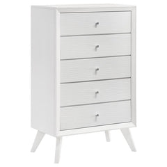 Janelle 5-piece Eastern King Bedroom Set White - 223651KE-S5