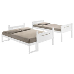Littleton Wood Twin Over Full Bunk Bed White - 405052WHT