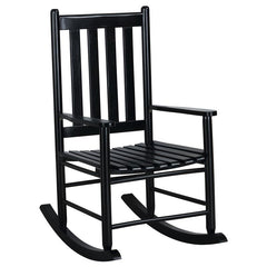 Annie Slat Back Solid Wood Rocking Chair Black - 609456
