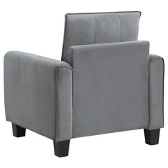 Davis 3-piece Upholstered Rolled Arm Sofa Grey - 509634-S3