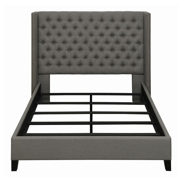 Bancroft Upholstered Queen Wingback Headboard Grey - 301405QB1