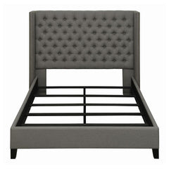 Bancroft Upholstered California King Wingback Headboard Grey - 301405KWB1