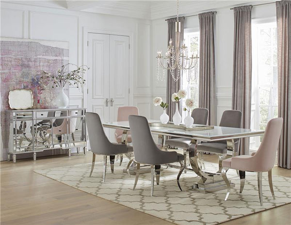 Antoine Upholstered Demi Arm Dining Side Chairs (Set of 2) - 108812