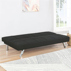 Joel Upholstered Tufted Convertible Sofa Bed Black - 360281