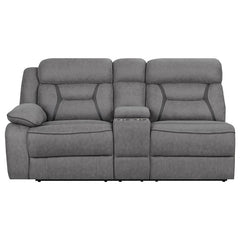 Higgins Upholstered LAF Power Loveseat Grey - 600370B1