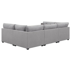 Cambria 6-piece Upholstered Modular Sectional Sofa Grey - 551511-SET