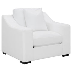 Ashlyn 3-piece Upholstered Sloped Arm Sofa Set White - 509891-S3