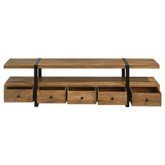 Otto 5-drawer Mango Wood 70" TV Stand Media Console Brown - 703243
