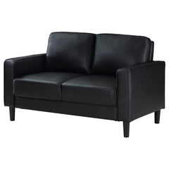 Ruth Upholstered Track Arm Loveseat Black - 508362