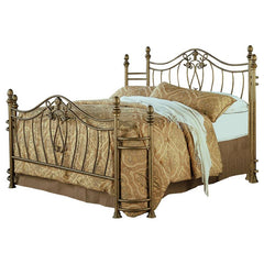 Sydney Metal Queen Open Frame Bed Antique Brushed Gold - 300171Q