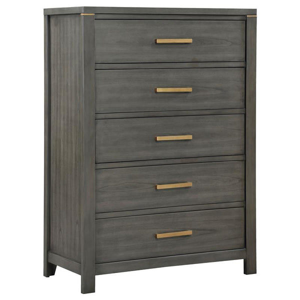 Kieran 5-drawer Bedroom Chest Grey - 224745