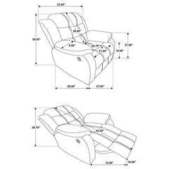 Rodman Upholstered Padded Arm Glider Recliner Olive Brown - 601883