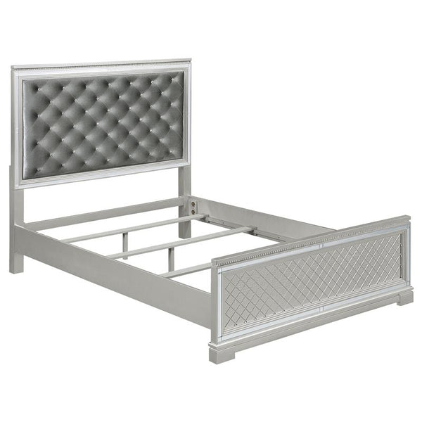 Eleanor Wood Queen Panel Bed Metallic Mercury - 223461Q