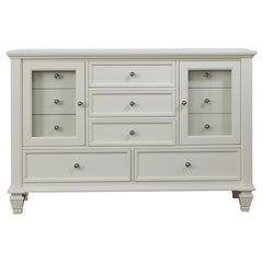 Sandy Beach 5-piece Eastern King Bedroom Set Cream White - 201301KE-S5