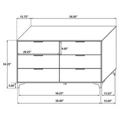 Kendall 5-piece California King Bedroom Set Black - 224451KW-S5