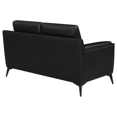 Moira Upholstered Wedge Arm Tufted Loveseat Black - 511132