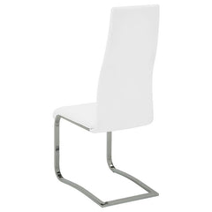 Montclair High Back Dining Chairs Black and Chrome (Set of 4) - 100515WHT