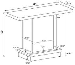 Reston Engineered Wood Pedestal Console Table Cappuccino - 705169