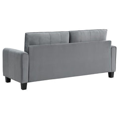 Davis 3-piece Upholstered Rolled Arm Sofa Grey - 509634-S3