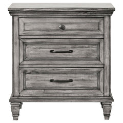 Avenue 3-drawer Nightstand Weathered Grey - 224032