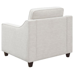 Christine Upholstered Sloped Arm Accent Chair Beige - 552063