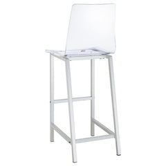 Juelia Bar Stools Chrome and Clear Acrylic (Set of 2) - 100295