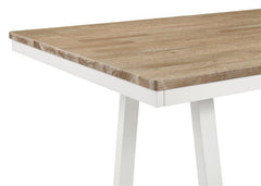 Hollis Rectangular Counter Height Dining Table Brown and White - 122248