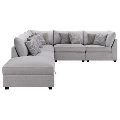 Cambria 6-piece Upholstered Modular Sectional Sofa Grey - 551511-SET