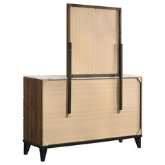 Mays 6-drawer Dresser with Mirror Walnut - 215963M