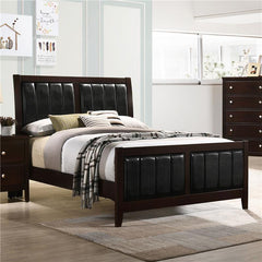 Carlton Wood Full Panel Bed Cappuccino - 202091F