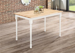 Taffee Rectangular 47-inch Solid Wood Dining Table White - 4147