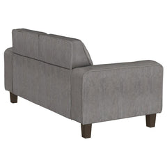 Deerhurst Upholstered Track Arm Tufted Loveseat Charcoal - 509642