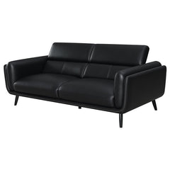 Shania Upholstered Low Back Sofa Black - 509921