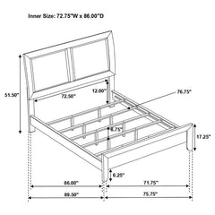 Briana 4-piece California King Bedroom Set Black - 200701KW-S4