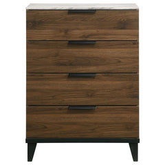 Mays 4-drawer Bedroom Chest Walnut - 215965