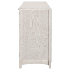 Kirby 3-drawer Rectangular Server with Adjustable Shelves Natural and Rustic Off White - 192695