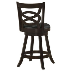 Calecita Swivel Counter Height Stools with Upholstered Seat Cappuccino (Set of 2) - 101929