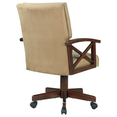 Marietta Upholstered Game Chair Tobacco and Tan - 100172