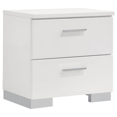 Felicity 4-piece California King Bedroom Set White Gloss - 203500KW-S4