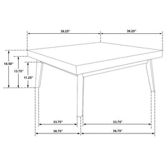 Westerly Square Wood Coffee Table Walnut Brown - 707798