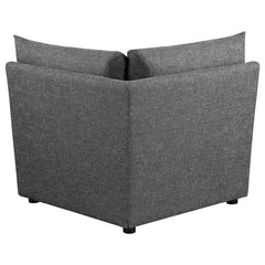 Sasha 6-Piece Upholstered Modular Sectional Barely Black - 551681-SET